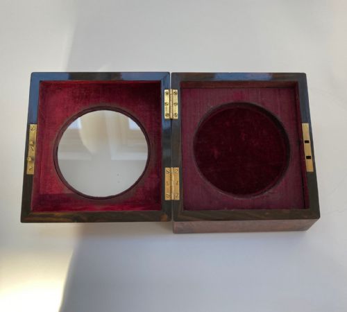 fig 4. Early Victorian Burr Walnut Cased Aneroid Barometer by Callaghan Bond Street London