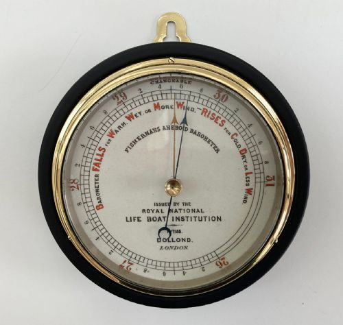 Victorian Rnli Fishermans Aneroid Barometer by Dollond of London