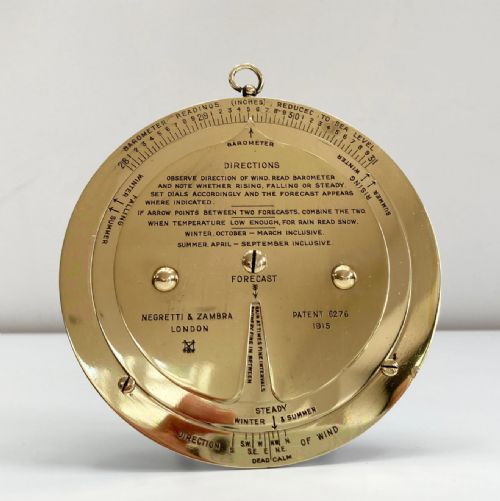 Early Twentieth Century Desk Weather Forecaster by Negretti & Zambra London