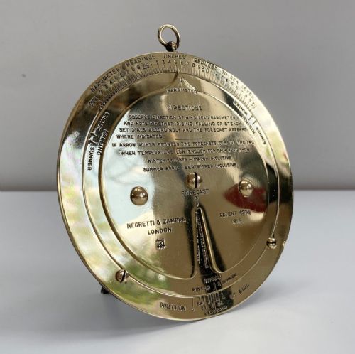 fig 1. Early Twentieth Century Desk Weather Forecaster by Negretti & Zambra London