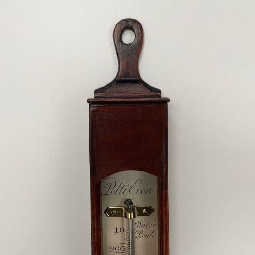 fig 1. Large Eighteenth Century Mahogany Wall Thermometer by Polti of Exon