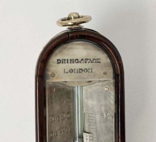 fig 3. Early Victorian Marine Barometer by Dring & Fage London