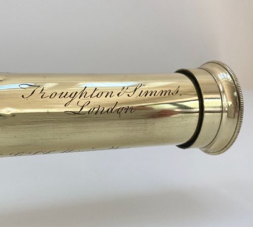 fig 6. Victorian Telescope by Troughton & Simms with East India Company Engineers Dedication