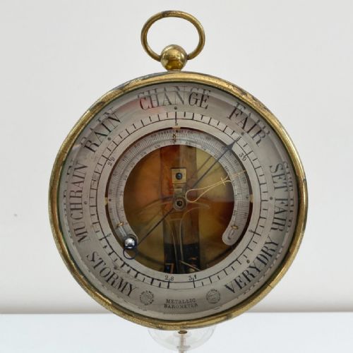 fig 3. Rare Series Two Bourdon & Richard Aneroid Barometer with Thermometer