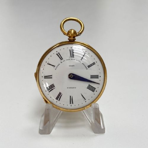 Mid Victorian Gilt Cased Patent Pedometer by Payne & Co London