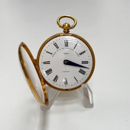 fig 3. Mid Victorian Gilt Cased Patent Pedometer by Payne & Co London