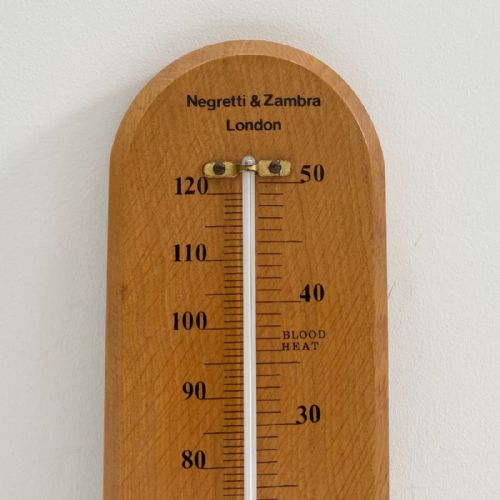 fig 1. Large Twentieth Century Wall Thermometer by Negretti & Zambra London