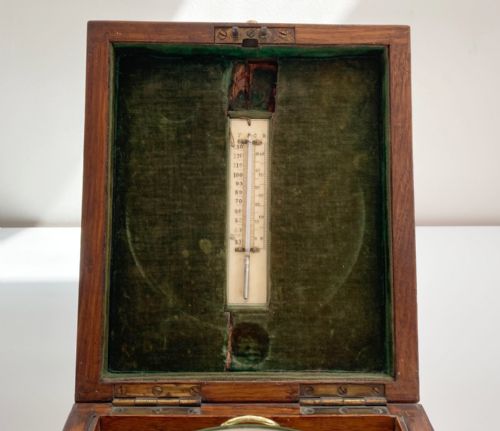 fig 4. Edwardian Oak Cased Surveyors Aneroid Barometer by Ross London with Early Snooker Award