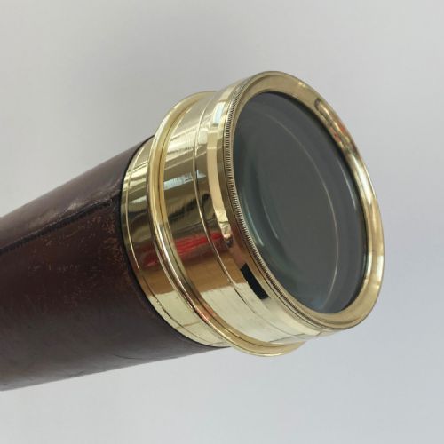 fig 5. Large Cased Victorian Four Draw Telescope on Stand by S&B Solomons, London