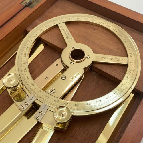 fig 2. Cased Victorian Naval Station Pointer by Henry Hughes & Son London