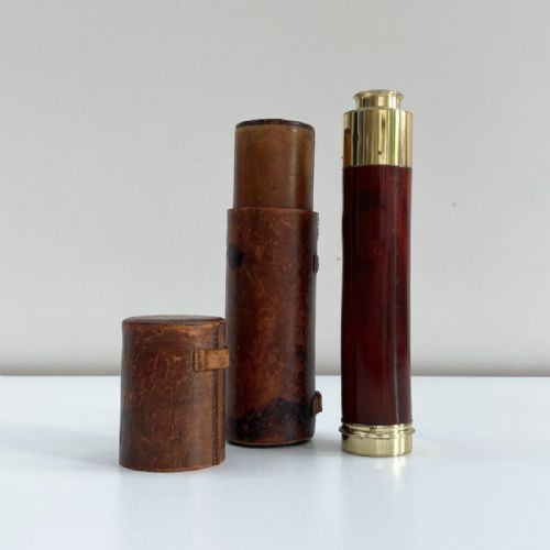 fig 1. Georgian Cased Three Draw Telescope by Robert Brettell Bate of London