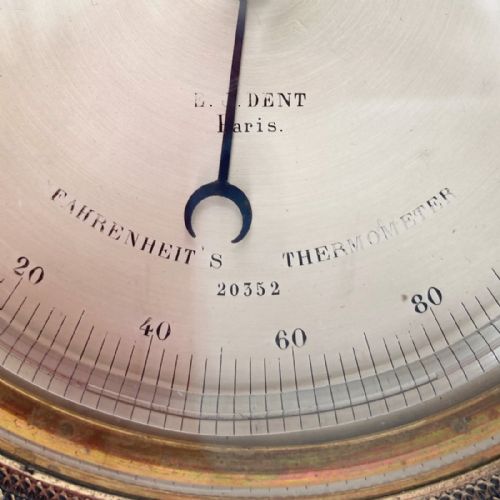 fig 2. Early Victorian Lucien Vidi Aneroid Barometer by EJ Dent Paris.