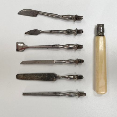 fig 2. Georgian Mahogany Cased Set of Dental Scalers