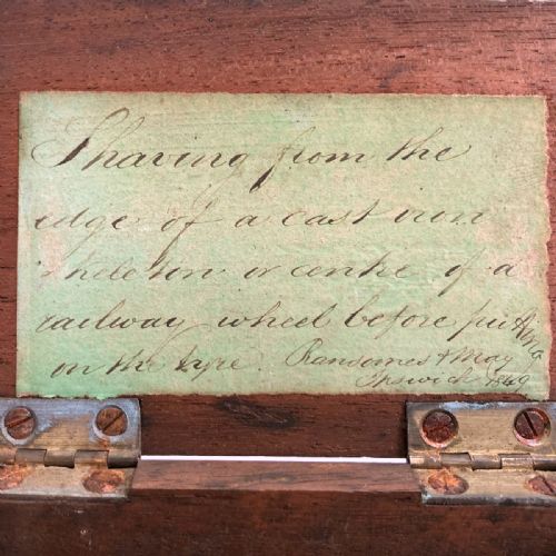 fig 4. Early Railway Workshop Presentation Gift by Ransomes & May Ipswich 1849