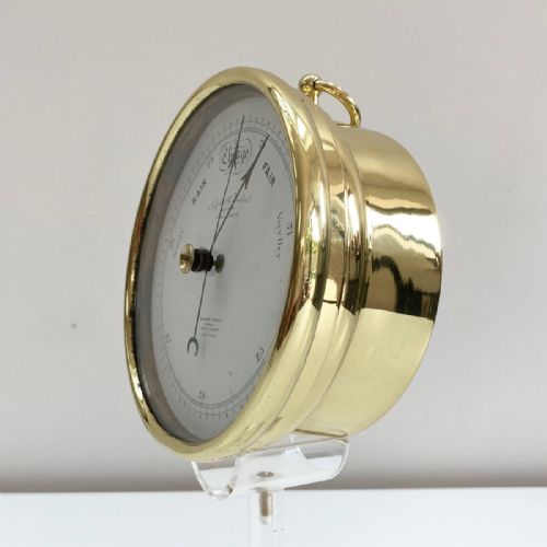 fig 2. Mid Victorian Brass Cased Aneroid Barometer by Negretti & Zambra London
