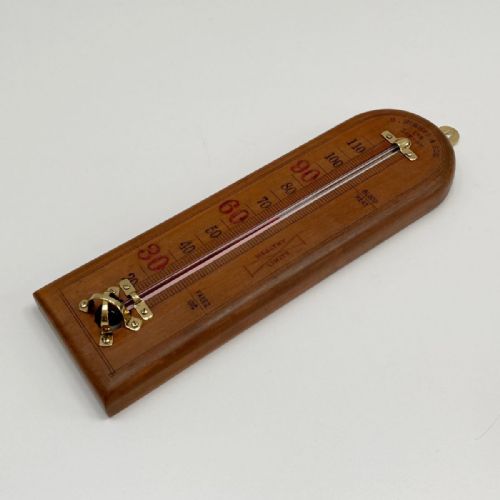 Edwardian Wall Thermometer by Henry Hughes & Son Ltd London