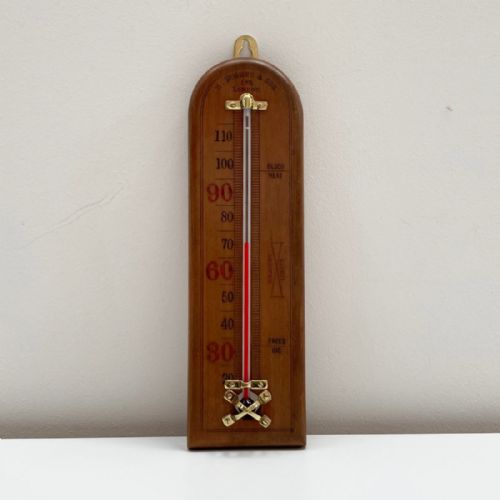 fig 1. Edwardian Wall Thermometer by Henry Hughes & Son Ltd London