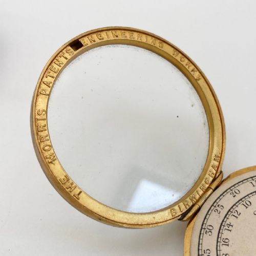 fig 4. Mid Victorian Morris's Patent Chartometer with Original Card Scales and Leather Case