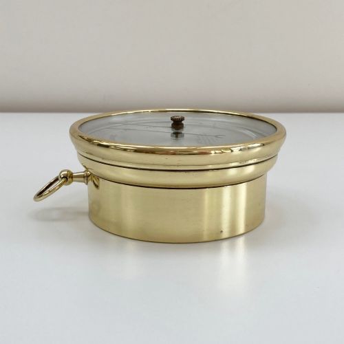 fig 4. Mid Victorian Brass Aneroid Barometer by JH Steward of London