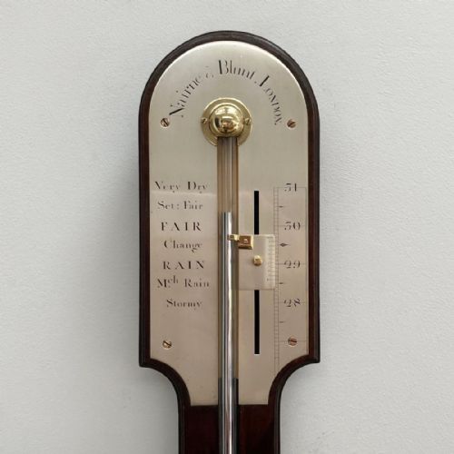 fig 2. Mid Eighteenth Century Mahogany Stick Barometer by Nairne & Blunt London