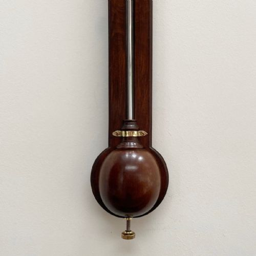 fig 4. Mid Eighteenth Century Mahogany Stick Barometer by Nairne & Blunt London