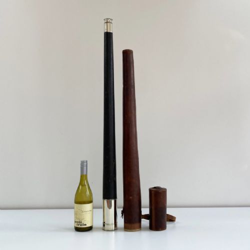 fig 2. Mid Victorian Single Draw Marine Telescope by Ross of London with Original Case
