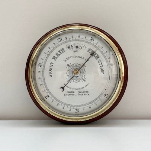 fig 3. Large Late Victorian Drumhead Aneroid Barometer by D. McGregor & Co