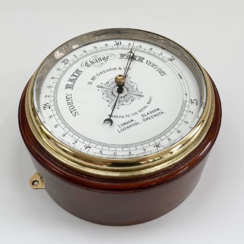 fig 4. Large Late Victorian Drumhead Aneroid Barometer by D. McGregor & Co