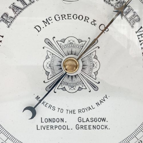 fig 5. Large Late Victorian Drumhead Aneroid Barometer by D. McGregor & Co