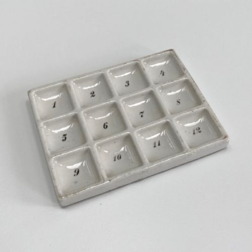 Mid Victorian Porcelain Laboratory Sample Tray by Haldenwanger Berlin