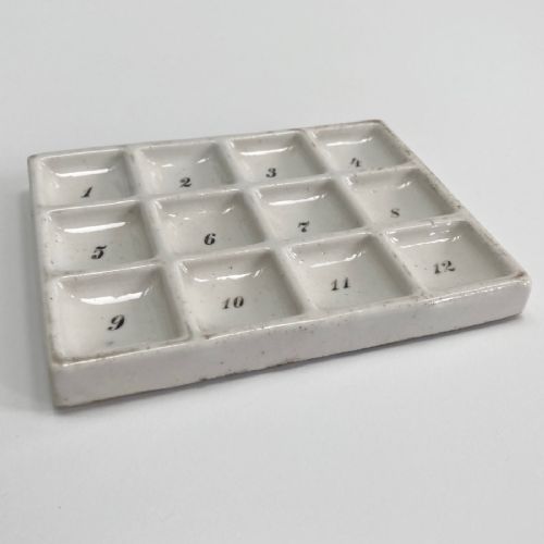 fig 2. Mid Victorian Porcelain Laboratory Sample Tray by Haldenwanger Berlin
