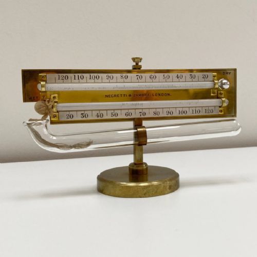 fig 1. Victorian Mason's Hygrometer on Stand by Negretti & Zambra of London