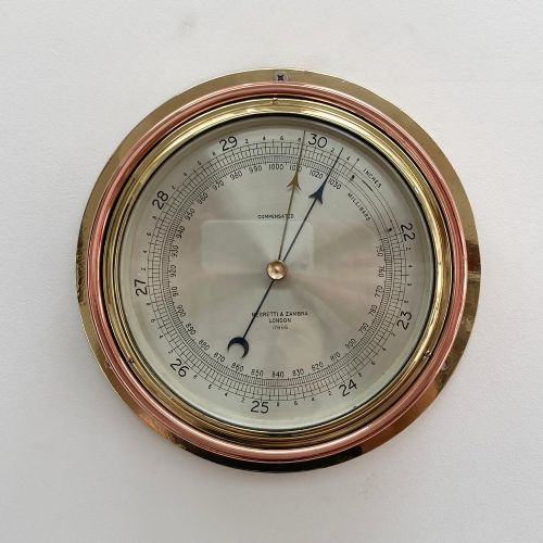 Early Twentieth Century Submarine Pattern Aneroid Barometer by Negretti & Zambra