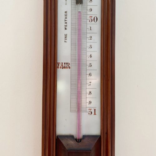 VICTORIAN LONG RANGE STICK BAROMETER BY NEGRETTI ZAMBRA LONDON - ADDITIONAL PHOTO 4