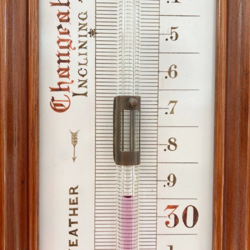 VICTORIAN LONG RANGE STICK BAROMETER BY NEGRETTI ZAMBRA LONDON - ADDITIONAL PHOTO 6