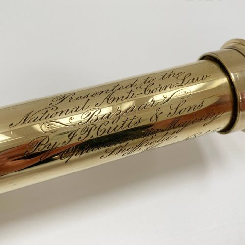 fig 1. Victorian Anti Corn Law Bazaar Telescope by JP Cutts & Son of Sheffield