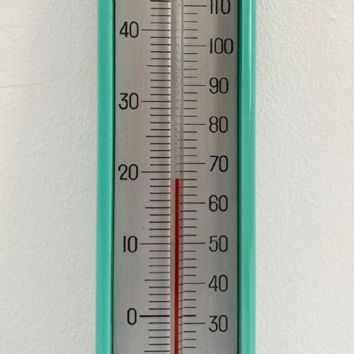 fig 4. Art Deco Turquoise Bakelite Wall Thermometer by Negretti & Zambra London