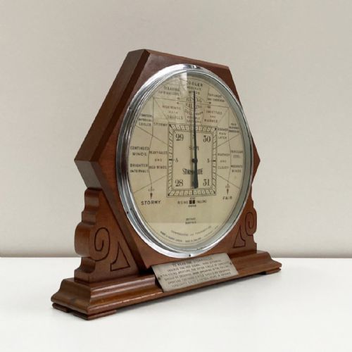 fig 1. Art Deco Shop Display Aneroid Stormoguide Barometer by Short & Mason