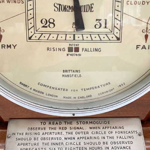 fig 6. Art Deco Shop Display Aneroid Stormoguide Barometer by Short & Mason