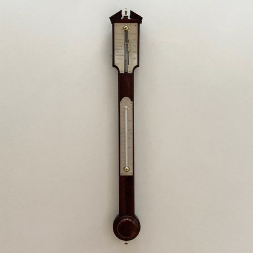 Eighteenth Century Mahogany Stick Barometer by Charles Lincoln of London