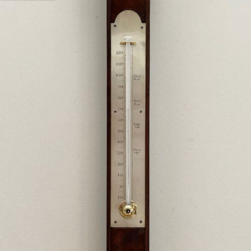 fig 5. Eighteenth Century Mahogany Stick Barometer by Charles Lincoln of London