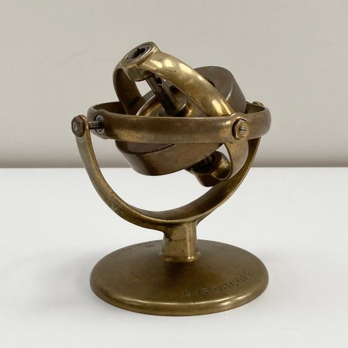 Cased Japanese Demonstration Gyroscope on Stand by Tokyo Keiki Co Ltd