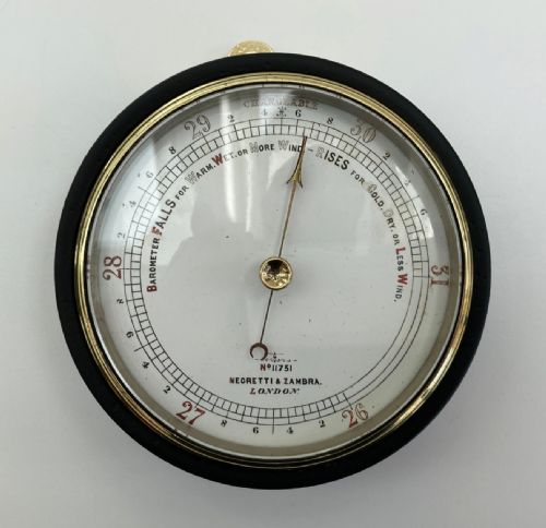Rare Presentation Rnli Aneroid Fishermans Barometer by Negretti & Zambra