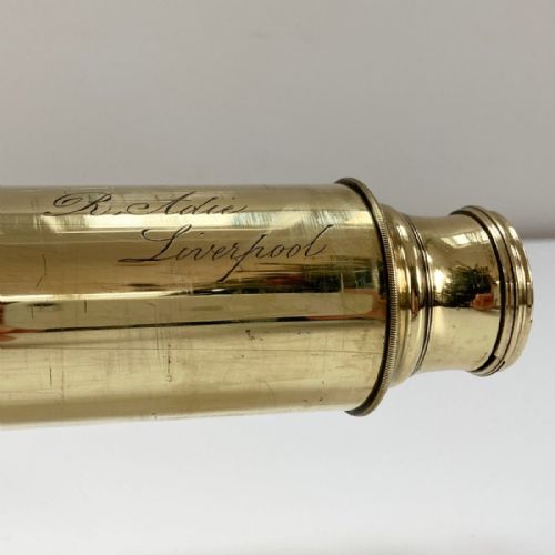 fig 5. Early Victorian Single Draw Marine Telescope by Richard Adie of Liverpool