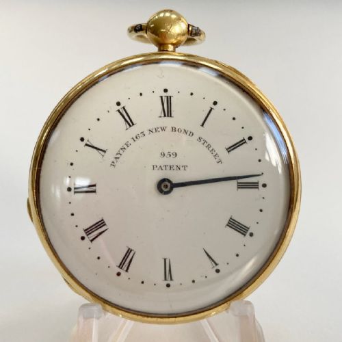 Early Victorian Gilt Cased Patent Pedometer by Payne of 165 New Bond Street London