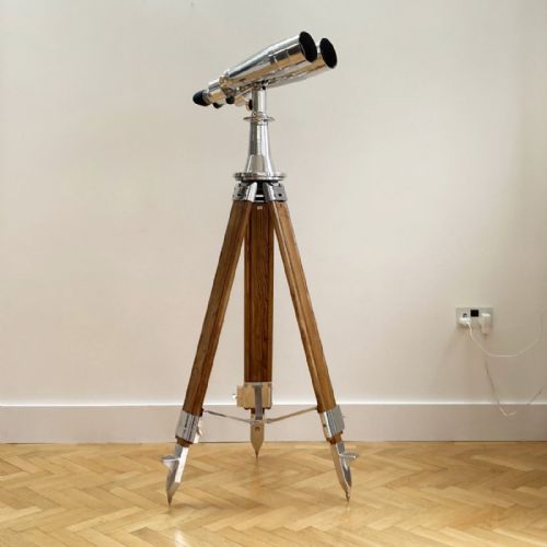 Mid Twentieth Century Fuji Meibo 15 X 80 Marine Binoculars on Tripod Mount