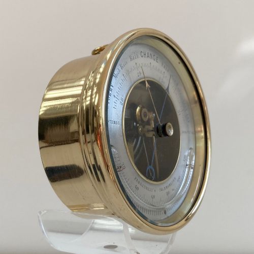 fig 3. Victorian Miniature Open Dial Aneroid Barometer by PNHB of Paris