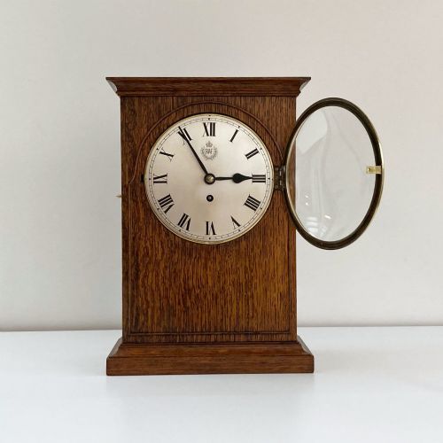 fig 1. World War 2 RAF Sergeants Mess Fusee Mantle Clock by Stockall, Marples & Co, London