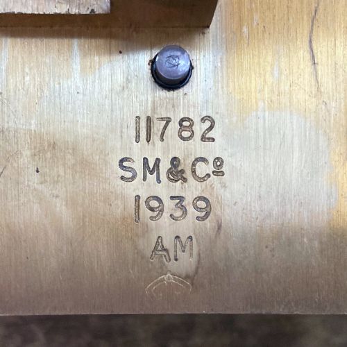 fig 8. World War 2 RAF Sergeants Mess Fusee Mantle Clock by Stockall, Marples & Co, London