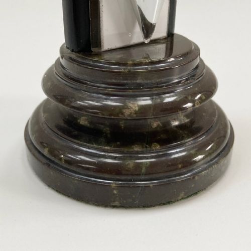 LARGE VICTORIAN DESK THERMOMETER ON SERPENTINE BASE BY NEGRETTI ZAMBRA LONDON - ADDITIONAL PHOTO 7